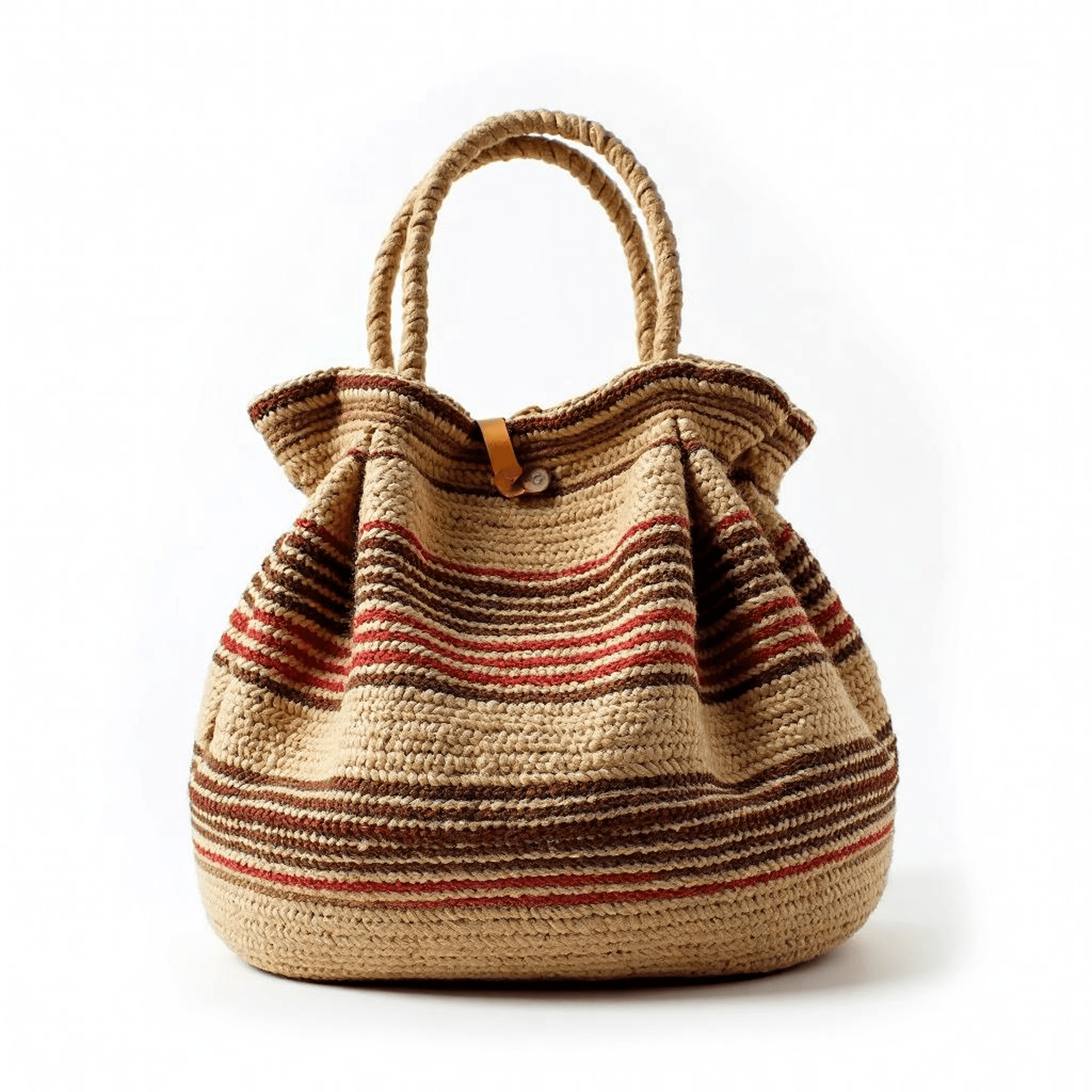 Handcrafted hemp bag with traditional Nepali patterns